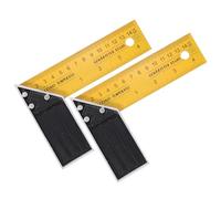 QUARKZMAN 2 Piezas Escuadra De Carpintero 6" Acero Al Carbón Escuadra De Precisión Herramienta De Carpintero Para Enmarcado Regla De Ángulo Recto Con Mango De Aluminio Para Carpintería