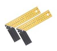 QUARKZMAN 2 Piezas Escuadra De Carpintero 8" Acero Al Carbón Escuadra De Precisión Métrica Herramienta De Carpintero Para Enmarcado Regla De Ángulo Recto Con Mango De Aluminio