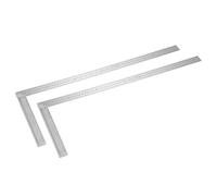 QUARKZMAN 2 Piezas Escuadra De Precisión Para Maquinista 24" 90 Grados | Escuadras De Ingeniero Tipo L, Metal Regla De ángulo Recto, Herramienta Para Carpintería, Acero Inoxidable