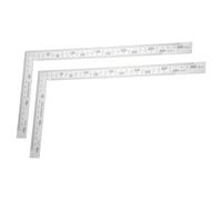 QUARKZMAN 2 Piezas Escuadra De Precisión Para Maquinista De 12 Pulgadas 90 Grados Acero Inoxidable Escuadras De Ingeniero Tipo L Regla De Ángulo Recto Herramienta De Enmarcado