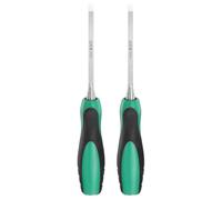 QUARKZMAN 2 Piezas Formón De Acero Hoja Ancha De 1/4" Verde-Negro