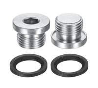 QUARKZMAN 2 Piezas G1/2x14 Tapón De Tubería Con Cabeza Hexagonal Interna, Tapón De Rosca De Acero Al Carbón Universal Para Terminar Extremos De Tubería O Reemplazar Drenajes