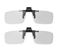 QUARKZMAN 2 Piezas Gafas 3D Clip-On Polarizadas, Cuadros De Gafas 3D Pasivas para Image Maximum Películas Cine Juegos TV Proyector De Fotos