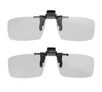 QUARKZMAN 2 Piezas Gafas 3D Clip-On Polarizadas Gafas 3D Pasivas Circulares para Películas Anaglíficas Cine Juegos TV Proyector De Fotos