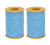 QUARKZMAN 2 piezas Hilo Elástico de Costura 500 metros 0.5mm de Grosor Látex Costura Artesanal para Coser a Mano, Fruncir, Bordar, Máquina de Coser, Azul Cielo