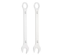 QUARKZMAN 2 Piezas Llave Combinada Súper Delgada 21mm Métrica 12 Puntas Y Extremo Abierto De Acero Inoxidable Herramienta De Doble Extremo Tubería Muebles Maquinaria Reparación DIY Plata