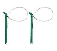 QUARKZMAN 2 Piezas Llave De Correa Ajustable 16 Pulgadas Mango Llave De Correa Para Filtros De Aceite Para Reemplazar Filtros De Agua Y Aceite Juntas De Tubería PVC Verde Blanco
