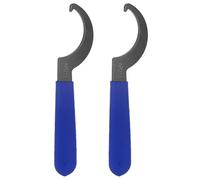 QUARKZMAN 2 Piezas Llave Gancho C Apu13 Tuerca Llave de Impacto Acero Tuerca con Mango Antideslizante Azul para Sujeción de Torno