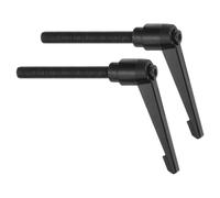 QUARKZMAN 2 Piezas M10 x 80mm Manija de Perillas Ajustables Negro | con Rosca Macho Botón de Empuje Trinquete de Liberación Rápida Perno Giratorio, para Maquinaria de Torno