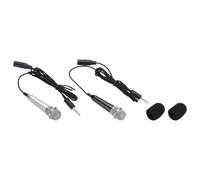 QUARKZMAN 2 Piezas Micrófono Mini Portátil Micrófono Vocal para Grabación de Voz Y Canto con Cubierta, Plata Y Negro