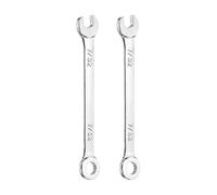 QUARKZMAN 2 Piezas Mini Llave Combinada 7/32" Extremo De Caja De 12 Puntos Y Extremo Abierto Angulado A 15 Grados Herramienta De Doble Extremo Maquinaria Y Bricolaje En El Hogar