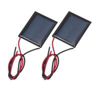 QUARKZMAN 2 Piezas Paneles Solares Mini 1V 0.08W 80mA Pequeños Paneles Solares Policristalinos Con 2 Cables Para Materiales De Juguetes Eléctricos DIY Cargadores 30mm X 25mm