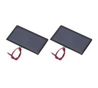 QUARKZMAN 2 Piezas Paneles Solares Mini 5V 0.3W 60mA, Pequeño Panel Solar Policristalino Con 2 Cables Para Kits De Materiales De Juguetes Eléctricos DIY Cargador, 68mm x 37mm