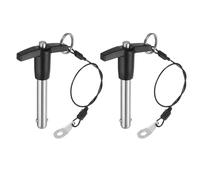 QUARKZMAN 2 Piezas Pasadores de Bloqueo en T, Longitud de Uso de 9.5mm x 40mm en Acero Inoxidable con Botón de Liberación Rápida