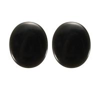 QUARKZMAN 2 Piezas Piedras Anti-Estrés Para Ansiedad, Cristales De Obsidiana Piedras Para Frotar Con El Pulgar Gemas Naturales Pulidas Para Yoga Meditación Y Alivio