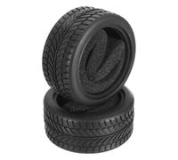 QUARKZMAN 2 Piezas RC 1/10 Neumáticos para Auto De Carretera, 1.1" Goma Súper Blanda Neumáticos De Carrera Derrape con Espuma Incluida para RC 1:10 HPS TT01 MR03 Coche Llantas Estilo D12