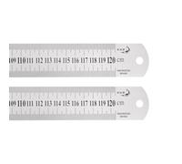 QUARKZMAN 2 Piezas Regla de Acero Inoxidable 120cm/48" de Largo x 1/20" de Grosor x 1-1/2" de Ancho Herramientas de Medición de Bordes Rectos en Pulgadas y Métricas, Plateado