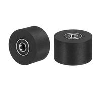 QUARKZMAN 2 Piezas Rueda Rodillo Plástica Con Rodamientos DI 5/16" (8mm) X DE 1-37/64" (40mm) X Longitud 63/64" (25mm) Rueda Guía Para Correa Plana Tensor (Negro)