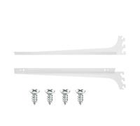 QUARKZMAN 2 Piezas Soporte Estante Ajustable, Soporte Vertical 13.6 Pulgadas, Estante Vidrio Con Tornillos Librería Almacenamiento En Pared Armario Cocina (2.3mm
