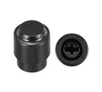 QUARKZMAN 2 Piezas St Guitarra 3/5 Way Tapa de Barril Selector de Pastillas Agujero Cruzado Id 0.16 X 0.14" Plástico Perilla de Interruptor, Negro