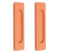 QUARKZMAN 2 Piezas Tiradores Rectangulares Autoadhesivos Para Puertas Correderas De 3.9" En Aleación De Armario Ventanas Y Gabinetes Corredizos De Estilo Granero Color Naranja