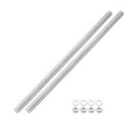 QUARKZMAN 2 Piezas Varilla Roscada Completa M12 x 30mm Barra De Espárrago | Completa, Colgadores Y Pernos En U, Acero Inoxidable 201, Roscas A La Derecha, Con Tuercas Y Arandela Plana