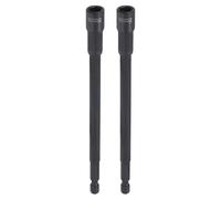 QUARKZMAN 2 Pz Barrena Para Tuercas 8mm Enchufe Métrico 1/4" Extra Largo | Enchufes Magnéticos 6" Puntos Cambio Rápido, Acero Vanadio Cromado, Vástago Hexagonal 6" (150mm), Ajustadores Pernos