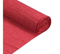 QUARKZMAN 2 Rollos Papel Crepé, Rojo Brillante, 50x210cm(A*L), Papel Pinocho Serpentina de Papel Decoraciones para Navidad Boda Ceremonia Fiestas Regalo Envoltura Decoración Manualidades