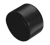 QUARKZMAN 2 Tapones de Goma de 70 mm de Diámetro Interior para Cubrir Extremos de Tubos Redondos de Vinilo, Protección de Rosca de Tornillo, Color Negro