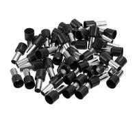 QUARKZMAN 2 Terminales de Cable de Crimpado x 50Pcs Conector de Terminal | de Manguito Aislado, Negro 16mm, para Cable de Crimpado