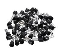 QUARKZMAN 2 Terminales de Cable de Crimpado x 50Pcs Conector de Terminal de Manguito Aislante de Ferrule Pin Conectores de Extremo de Cable Crimpado [Negro 10mm]