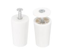 QUARKZMAN 2 Topes de Tope para Persianas Enrollables de 40 mm, Tapón de Tope de Plástico con Arandelas y Tornillos para Persianas Enrollables, Láminas de Persianas Enrollables, Color Blanco