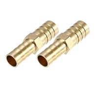 QUARKZMAN 2 Uds 12 mm - 10 mm Recto con Forma Dentada Latón Manguera Racor Conector