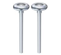 QUARKZMAN 2 Uds Rodillos de Puerta de Garaje de Acero de 1.8" Para 2" Rieles de Garaje, Ruedas de Rodillos de 7" Vástago Largo, Rodamiento de Precisión Con 10 Bolas, Tono Plateado