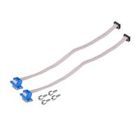 QUARKZMAN 2 Unidades de Cable de Cinta Plana de 10 Pines Gris DB9 Macho a FC -10P Espaciado de 2.54mm Longitud de 30cm Cable de Puerto Serie DB para Computadora, con 4 Tornillos