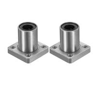 QUARKZMAN 2 Unidades LMK10UU Cojinetes Lineales De Bolas, Cojinetes Lineales De Bolas Con Brida Cuadrada Y Diámetro Interior De 10mm, Buje De Movimiento Con Brida Y Doble Sellado