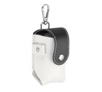 QUARKZMAN 2 X 1.8 X 3.7 Inch Bolsa De Bolas De Golf, Bolsa De Almacenamiento Portátil De Cuero PU para Bolas De Golf con Clip para Cinturón Y Soporte para Soportes, Negro