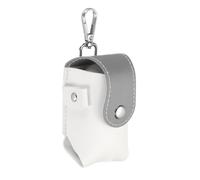 QUARKZMAN 2 X 1.8 X 3.7 Inch Bolsa De Bolas De Golf, Bolsa De Golf Portátil De Cuero PU con Clip para Cinturón Y Soporte para Soportes para Hombres Y Mujeres, Gris