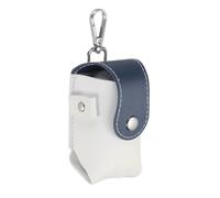 QUARKZMAN 2 X 1.8 X 3.7 Pulgadas Bolsa De Bolas De Golf, Bolsa De Almacenamiento Portátil De Cuero PU con Clip para Cinturón Y Soporte para Soportes para Hombres Y Mujeres, Azul