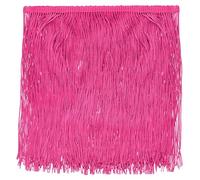 QUARKZMAN 2 Yardas 8" Franja de Flecos de Cadena Recorte Borla Cinta de Costura Franja de Flecos de Poliéster para Manualidades de Costura DIY Ropa, Rojo Rosa