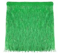 QUARKZMAN 2 Yardas 8" Franja de Flecos de Cadena Recorte Borla Cinta de Costura Franja de Flecos de Poliéster para Manualidades de Costura DIY Ropa, Verde Oscuro