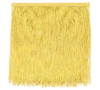 QUARKZMAN 2 Yardas 8" Franja de Flecos de Cadena Recorte Borla Cinta de Costura Franja de Flecos de Poliéster para Manualidades de Costura DIY Ropa Decoración de Pantalla de Lámpara, Dorado