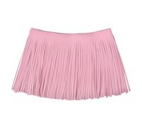 QUARKZMAN 2 Yardas 8 Pulgadas Borla de Cuero Sintético de Doble Cara para Coser Borla de Flecos para Manualidades de Costura, Decoración de Vestidos y Faldas, Rosa