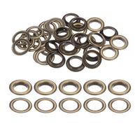 QUARKZMAN 20 Juegos de Ojales con Arandelas de 17 mm de Cobre para Tela, Cortinas, Cinturones de Cuero, Zapatos, Bolsas, Bricolaje, Color Bronce