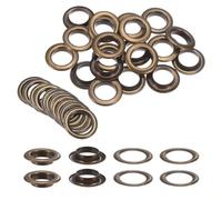 QUARKZMAN 20 Juegos de Ojales con Arandelas de 20mm Kit de Ojales Metálicos para Telas Cortinas Cinturones de Cuero Bolsos DIY Bronce