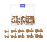 QUARKZMAN 20 Pares Alto Tacón Reemplazo Puntas Kit 8/9/10/11/12mm U-Forma Zapatos Tacón Reparación Protectores Tapones Tacos para Alto Tacón Zapatos, Beige