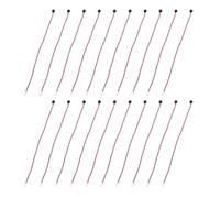 QUARKZMAN 20 Pc Micrófono Electret Condensador De Captación, 6 Mm Diá Mini Mic Electret Condensador con 200 Mm Cable 60 dB para Audio, Negro