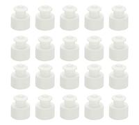 QUARKZMAN 20 Pcs 24/410 Tapones De Plástico Push Pull 24mm Tapones Para Botellas De Agua Tapones Twist Para Botellas Deportivas Tapón Antifugas Para Botellas De Agua Repuesto Tapones Blanco