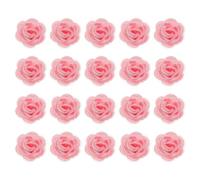 QUARKZMAN 20 Pcs Aplicaciones Florales, Aplicación Encaje Flores 3D Parche Para Coser Bordado Floral Para Ropa Vestidos Adornos Para El Cabello Costura DIY Manualidades, 4cm Rosa Profundo