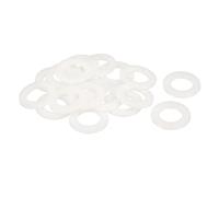 QUARKZMAN 20 Pcs Arandelas Planas, Pasacables de Nylon M20 20Mm Id 35Mm Od 3Mm de Grosor Arandelas Plástico para Juntas de Hojas de Plástico Espaciador de Sellado Anillo, Blanco